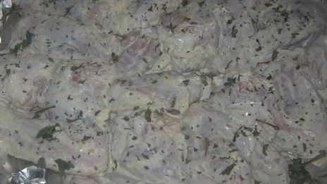 крылышки в имбирно-мятном маринаде