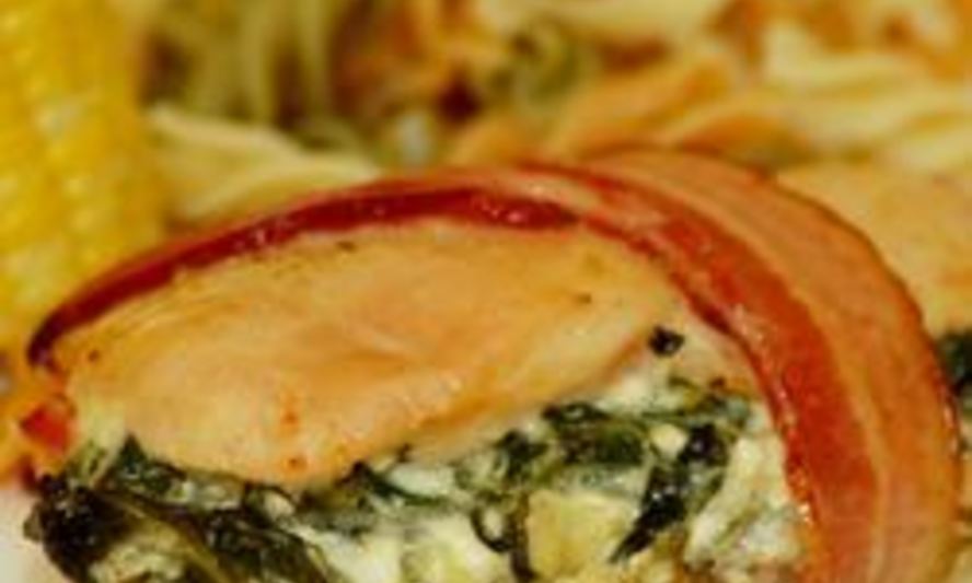 Рецепт куриные грудки, фаршированные шпинатом и фетой