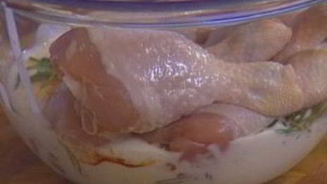 куриные ножки в кефире