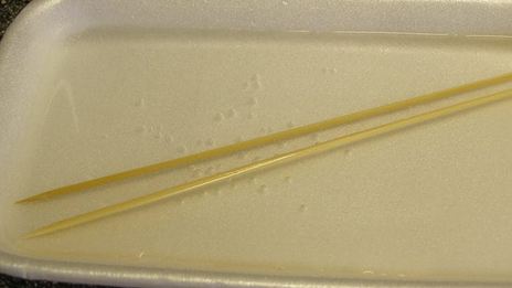 курица на шпажках с соте из стручковой фасоли