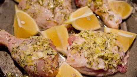 курица с лимоном и тимьяном