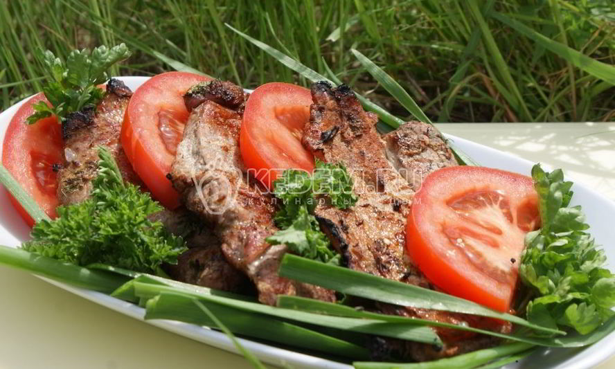 Рецепт мясо на гриле с кинзой