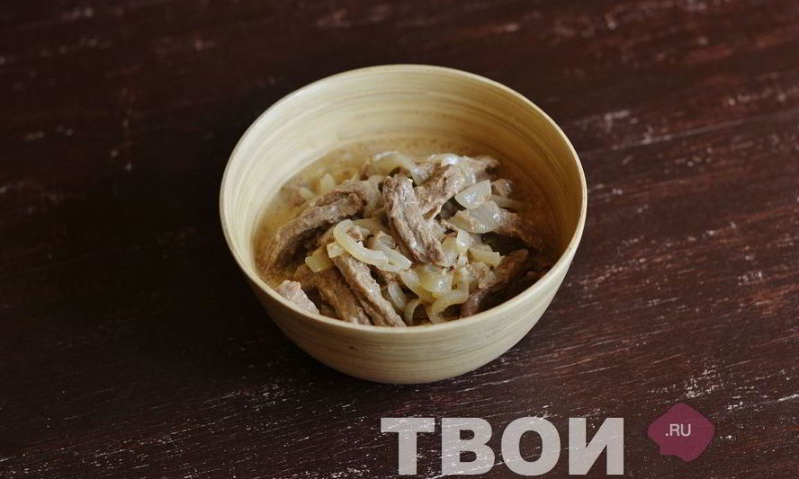 Рецепт мясо в белом соусе