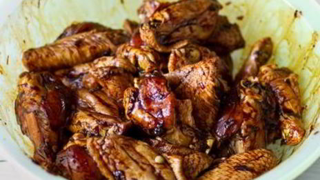 острые куриные крылышки в соевом маринаде