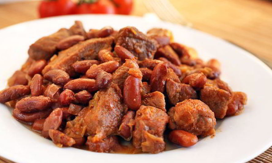 Рецепт свинина с фасолью