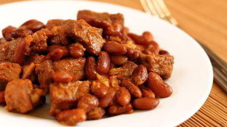 свинина с фасолью