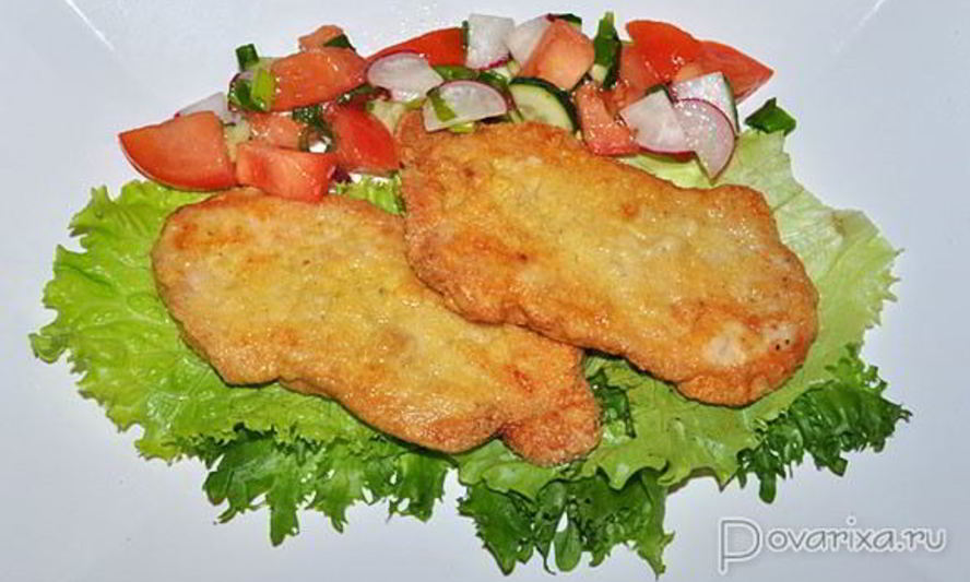 Рецепт свиные отбивные в кукурузной муке