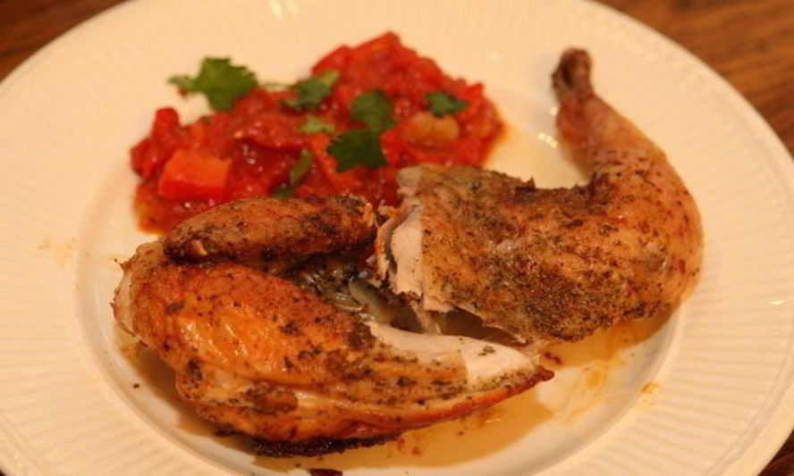Рецепт цыпленок с соусом из помидоров и перца