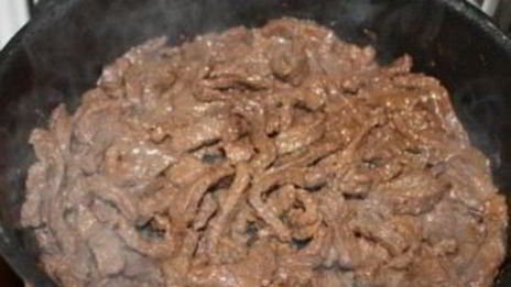 тушеная телятина со сливками