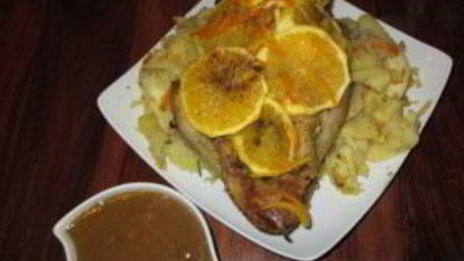 утка под апельсиновым соусом