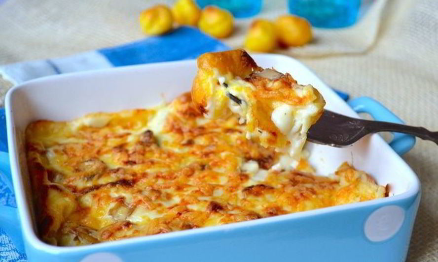 Рецепт ньокки-суфле под грибным соусом бешамель