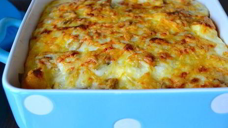 ньокки-суфле под грибным соусом бешамель