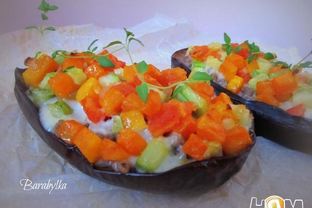 Баклажаны фаршированные мясом и овощами