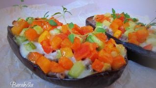 Баклажаны фаршированные мясом и овощами
