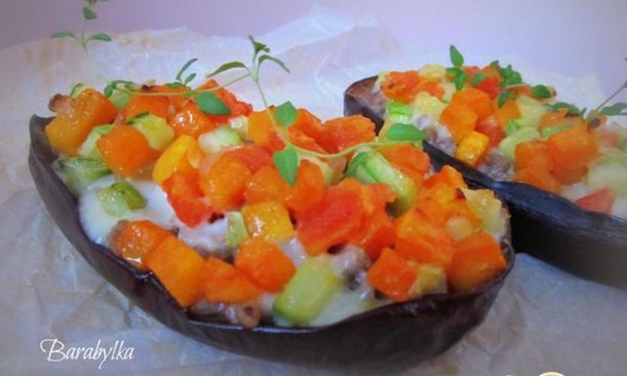 Рецепт баклажаны фаршированные мясом и овощами