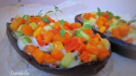 баклажаны фаршированные мясом и овощами