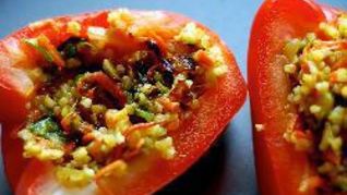 Болгарский перец фаршированный булгуром