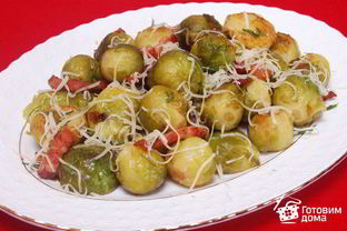 Брюссельская капуста с беконом