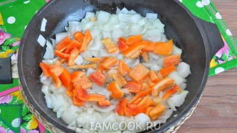 фаршированная курица с патиссонами в рукаве