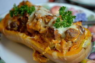 Фаршированная тыква с говядиной и сыром