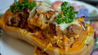 Фаршированная тыква с говядиной и сыром