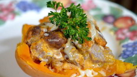 фаршированная тыква с говядиной и сыром