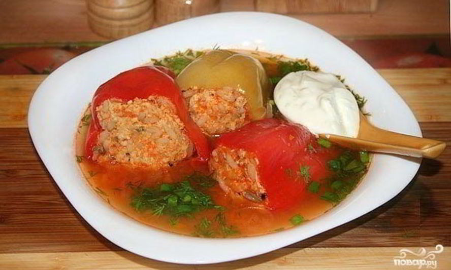 Рецепт фаршированный перец диетический