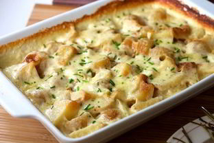 Гратен из картофеля с грибами и курицей