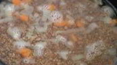 гречотто с молодой стручковой фасолью