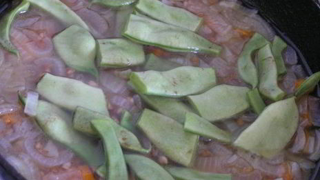 гречотто с молодой стручковой фасолью