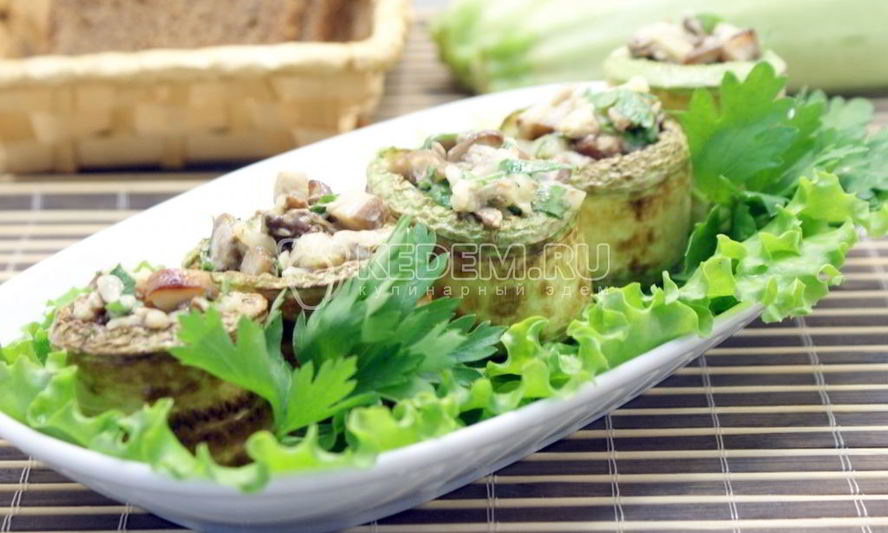 Рецепт кабачки фаршированные грибами