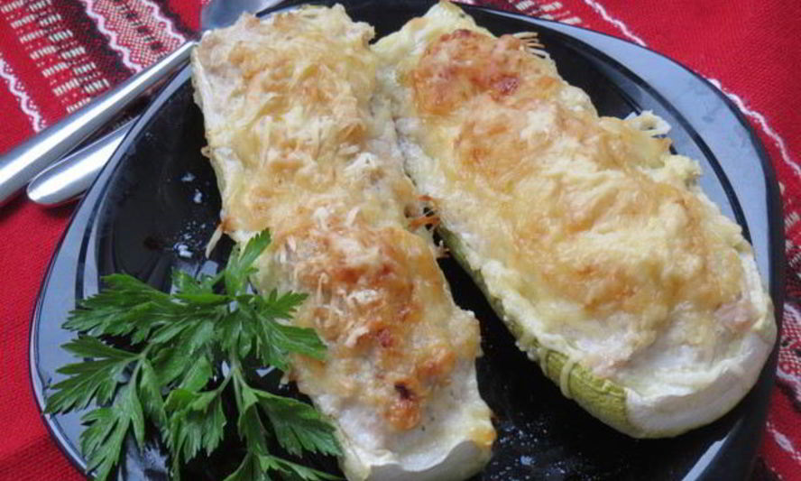 Рецепт кабачки с мясной начинкой запеченные в духовке