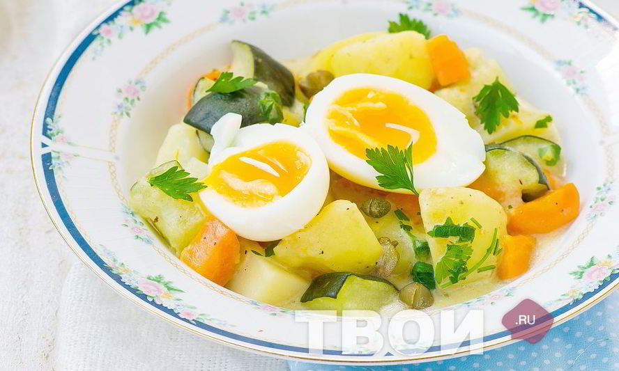 Рецепт кабачки тушеные с овощами