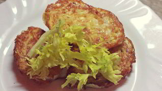 Капуста обжаренная в яйце