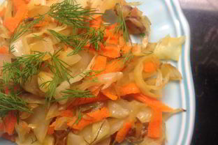 Капуста жареная