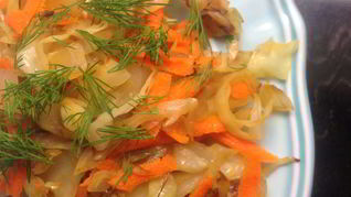 Капуста жареная