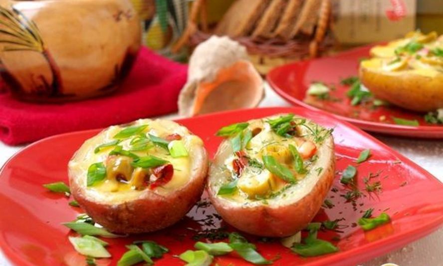 Рецепт картофель, фаршированный в средиземноморском стиле