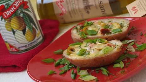 картофель, фаршированный в средиземноморском стиле