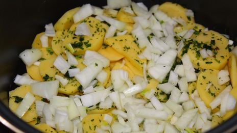 картофель с грибами запеченный в мультиварке