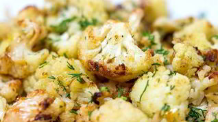 Легкая цветная капуста с сыром в духовке