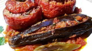 Овощи, фаршированные фаршем