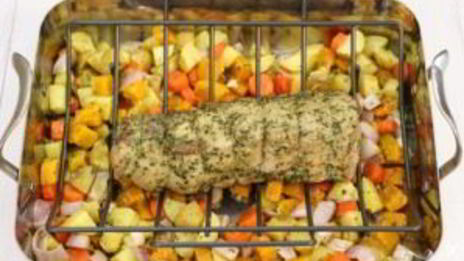 овощи со свининой в духовке