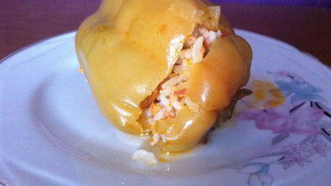 перец фаршированный грибами