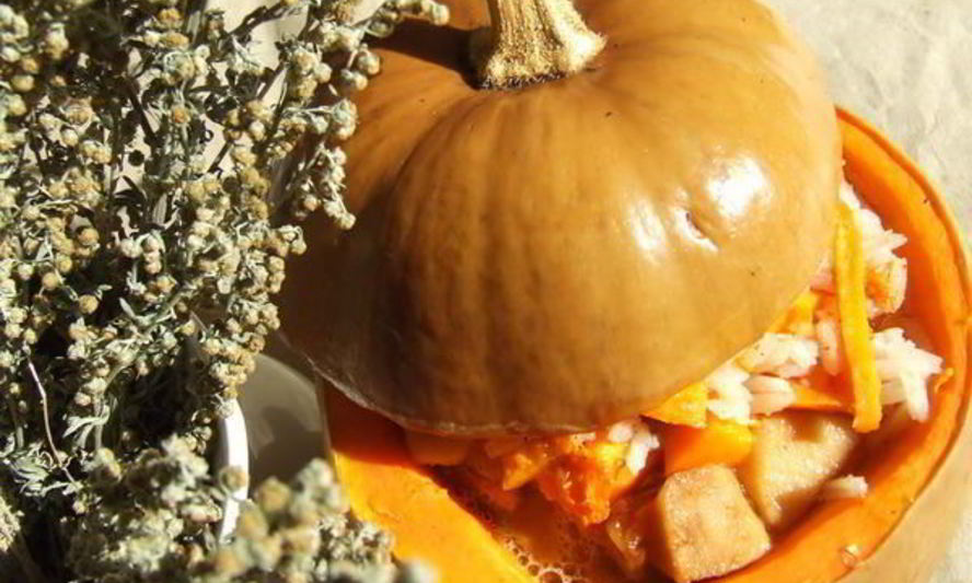 Рецепт сладкая тыква, фаршированная рисом