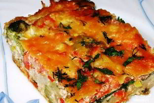 Цветная капуста с овощами в духовке