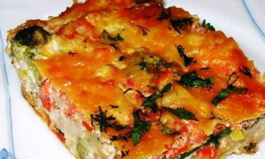 Рецепт цветная капуста с овощами в духовке