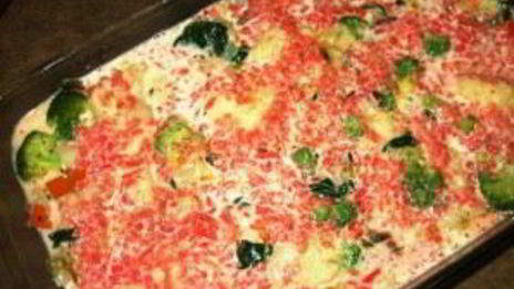 цветная капуста с овощами в духовке