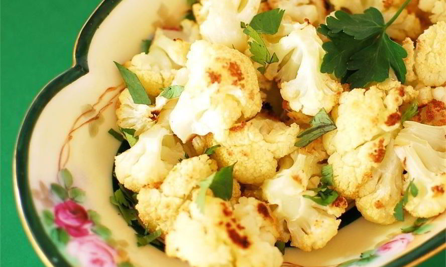Рецепт цветная капуста, запеченная с чесноком