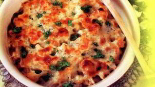 Цветная капуста, запеченная в сырном соусе