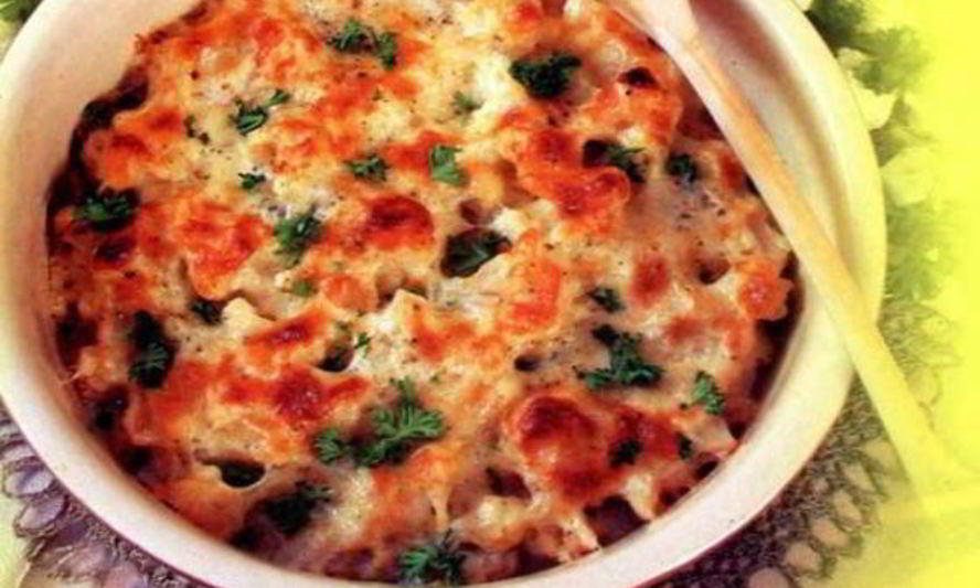 Рецепт цветная капуста, запеченная в сырном соусе